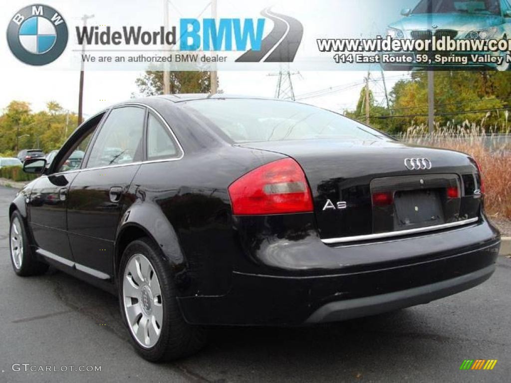 2000 A6 4.2 quattro Sedan - Brilliant Black / Melange photo #5
