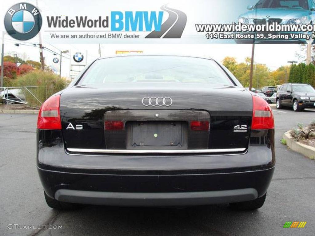 2000 A6 4.2 quattro Sedan - Brilliant Black / Melange photo #6