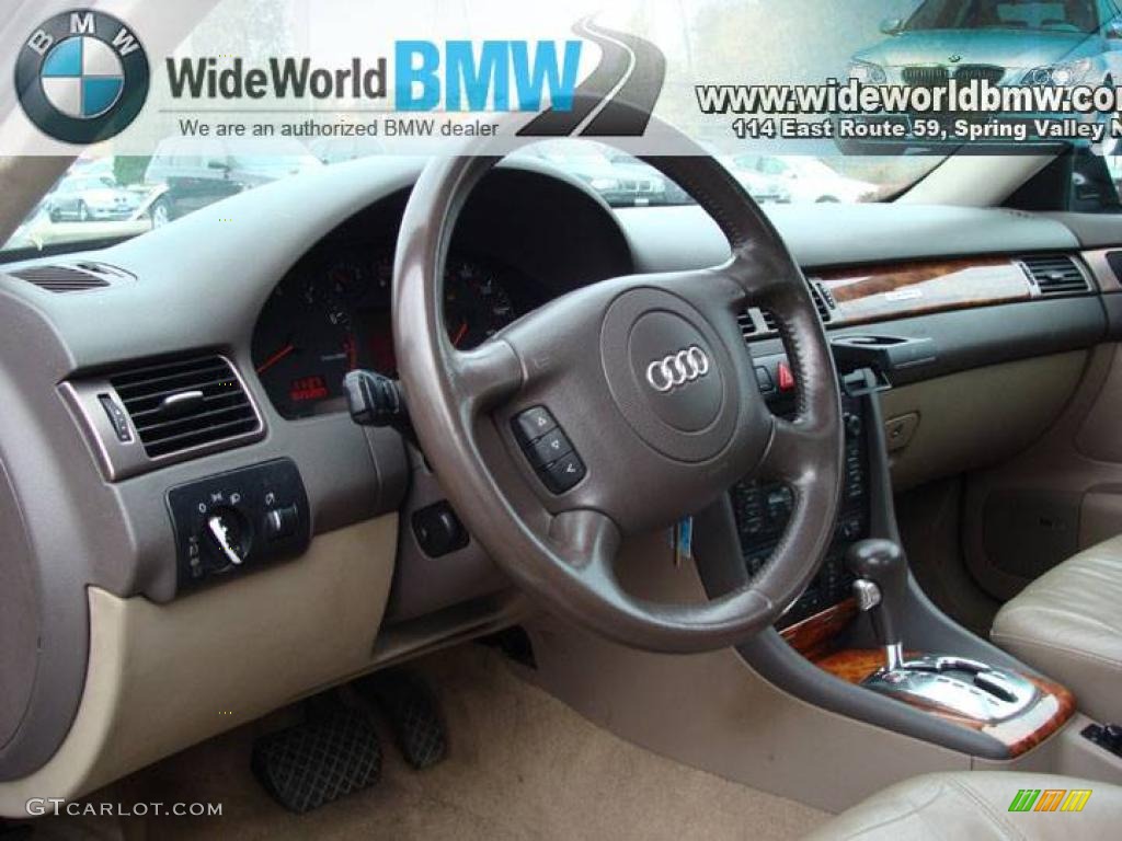 2000 A6 4.2 quattro Sedan - Brilliant Black / Melange photo #11