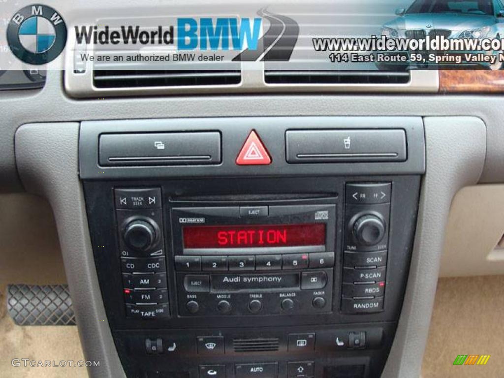 2000 A6 4.2 quattro Sedan - Brilliant Black / Melange photo #12