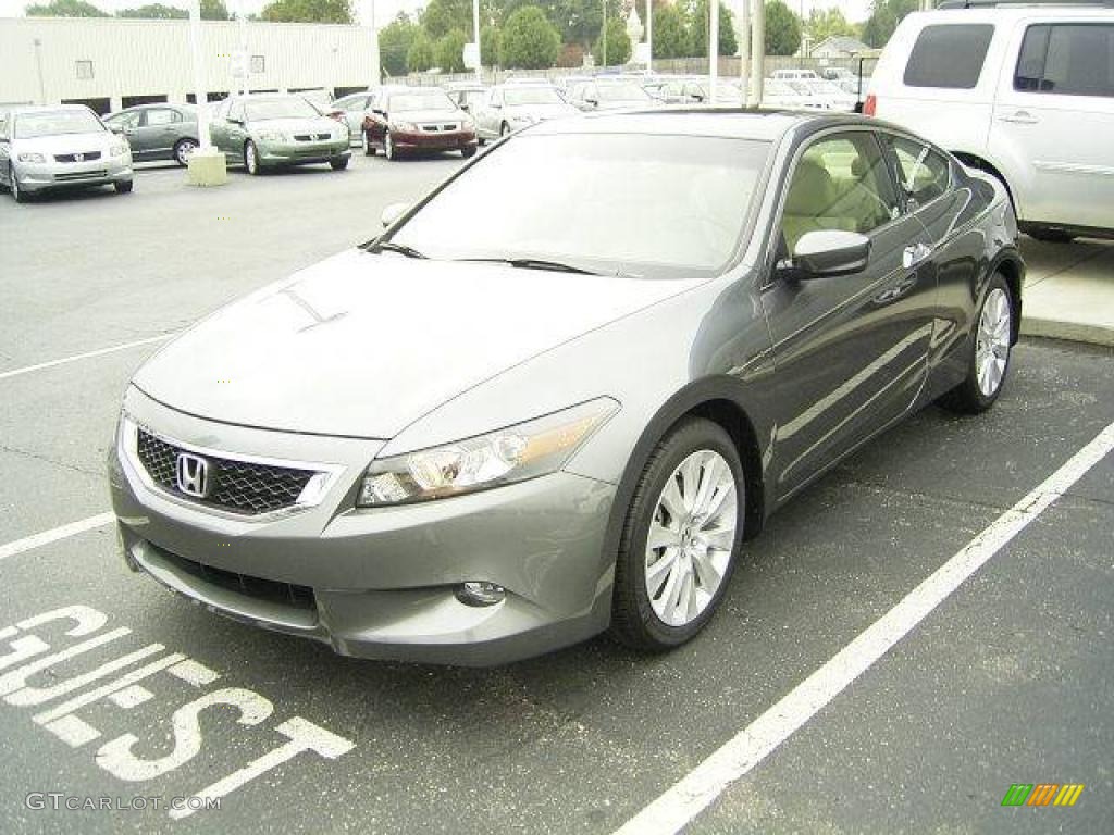 2010 Accord EX-L V6 Coupe - Polished Metal Metallic / Ivory photo #1