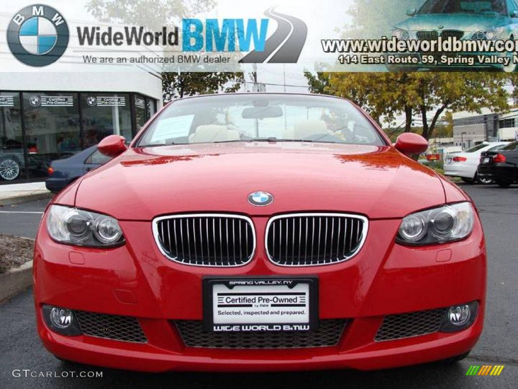 2007 3 Series 335i Convertible - Crimson Red / Cream Beige photo #2