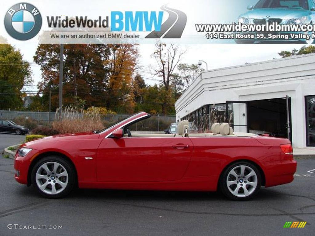 2007 3 Series 335i Convertible - Crimson Red / Cream Beige photo #3
