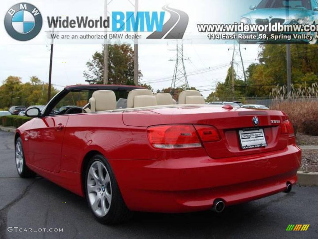 2007 3 Series 335i Convertible - Crimson Red / Cream Beige photo #5