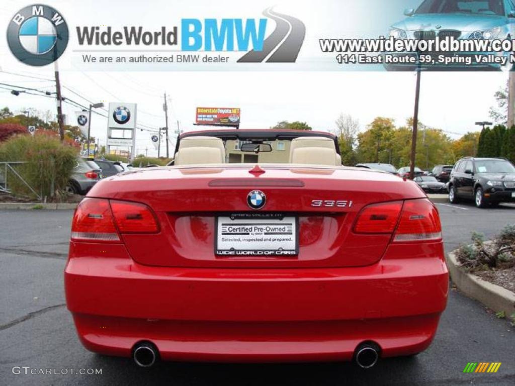 2007 3 Series 335i Convertible - Crimson Red / Cream Beige photo #6