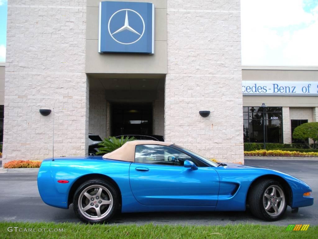 2000 Corvette Convertible - Nassau Blue Metallic / Light Oak photo #5