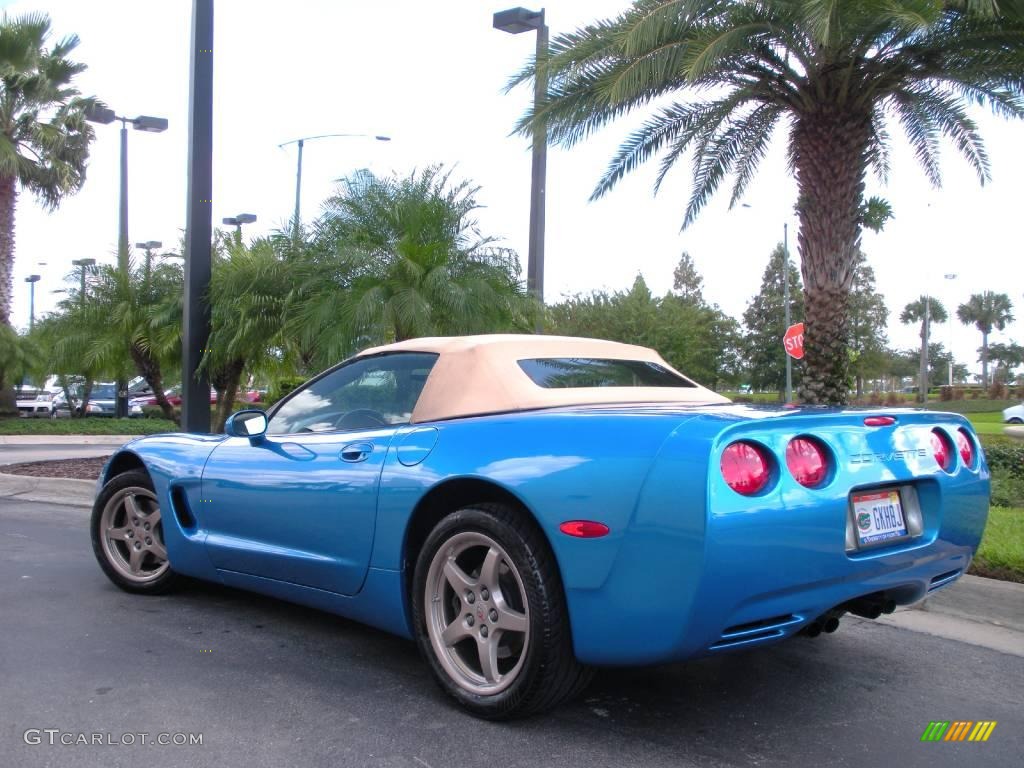 2000 Corvette Convertible - Nassau Blue Metallic / Light Oak photo #8
