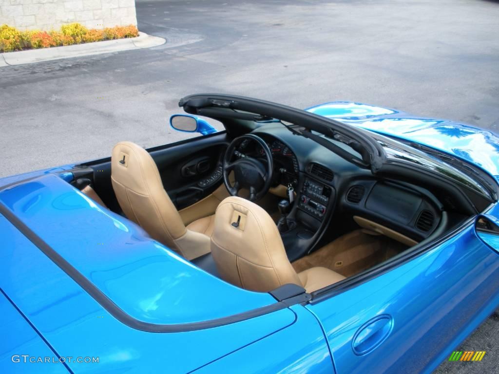 2000 Corvette Convertible - Nassau Blue Metallic / Light Oak photo #11