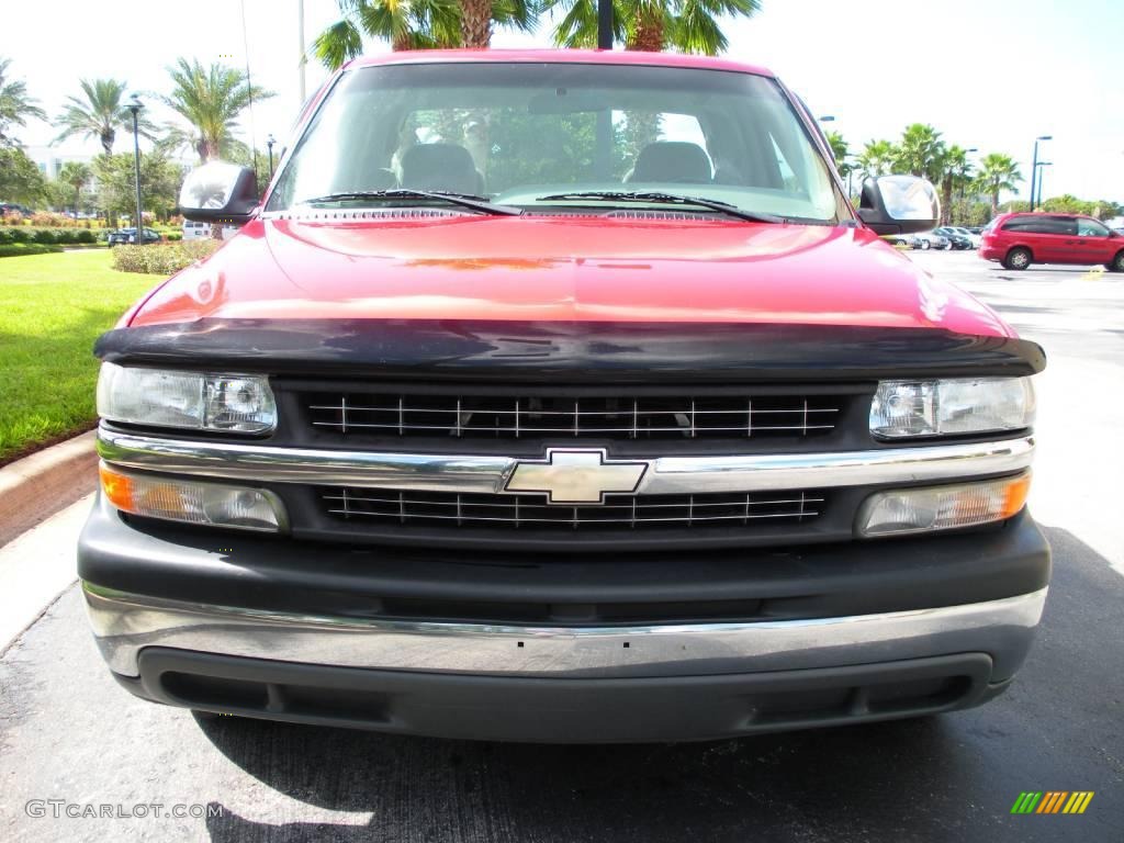 2000 Silverado 1500 LS Extended Cab - Victory Red / Graphite photo #3