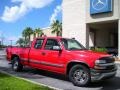 2000 Victory Red Chevrolet Silverado 1500 LS Extended Cab  photo #4