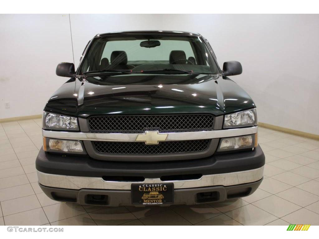 2004 Silverado 1500 Regular Cab - Dark Green Metallic / Dark Charcoal photo #2