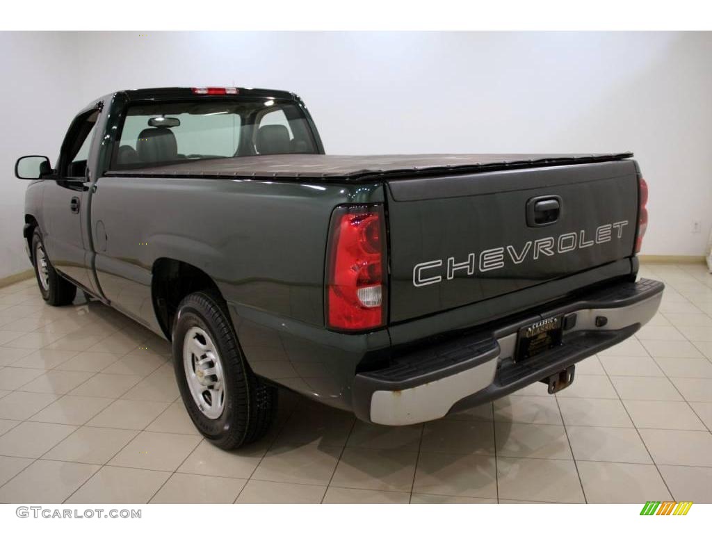 2004 Silverado 1500 Regular Cab - Dark Green Metallic / Dark Charcoal photo #5