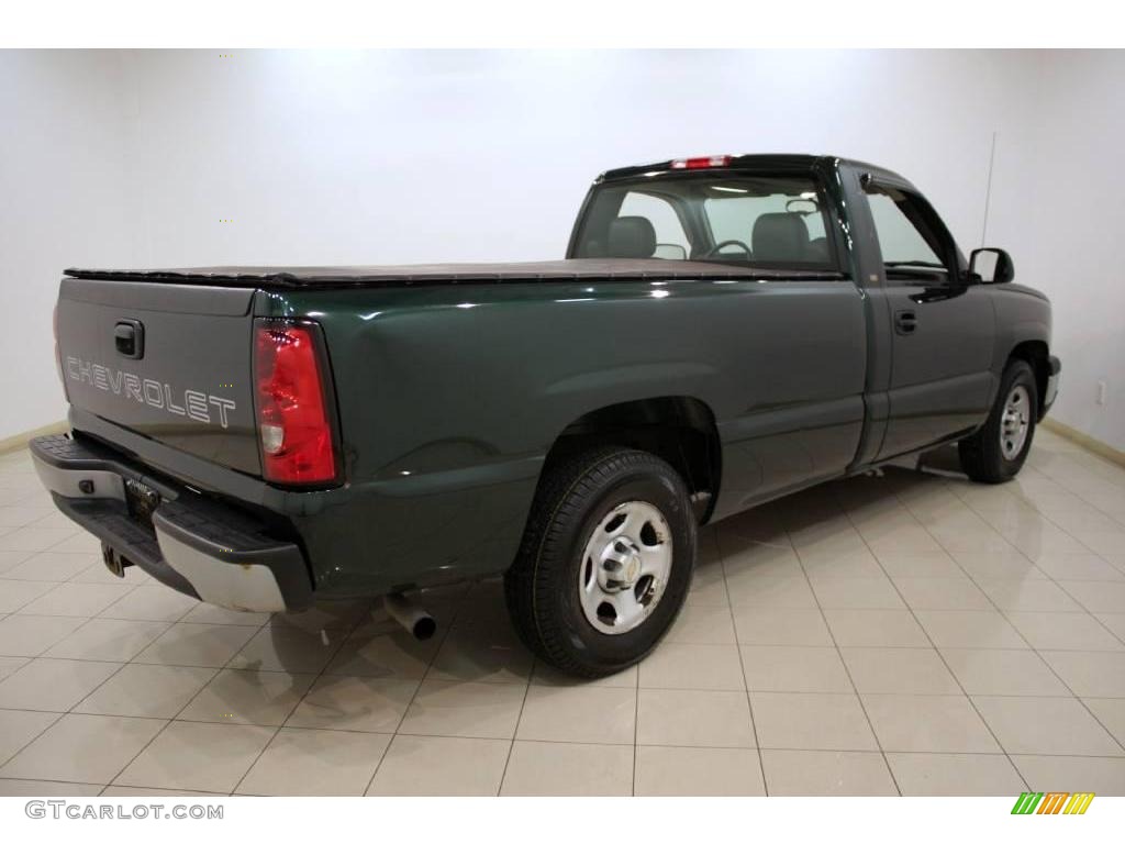 2004 Silverado 1500 Regular Cab - Dark Green Metallic / Dark Charcoal photo #6