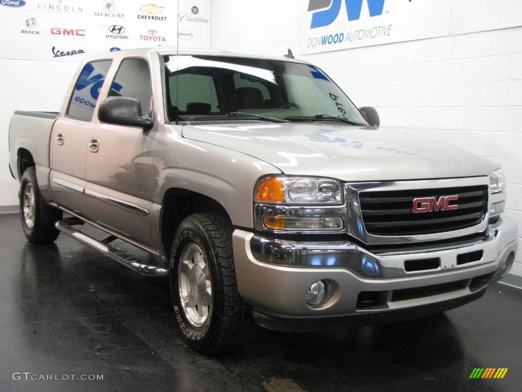 2006 Sierra 1500 SLT Crew Cab 4x4 - Silver Birch Metallic / Pewter photo #1