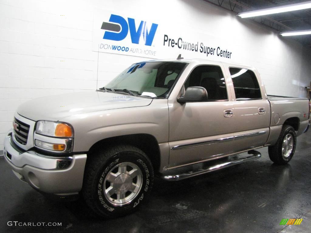 2006 Sierra 1500 SLT Crew Cab 4x4 - Silver Birch Metallic / Pewter photo #2