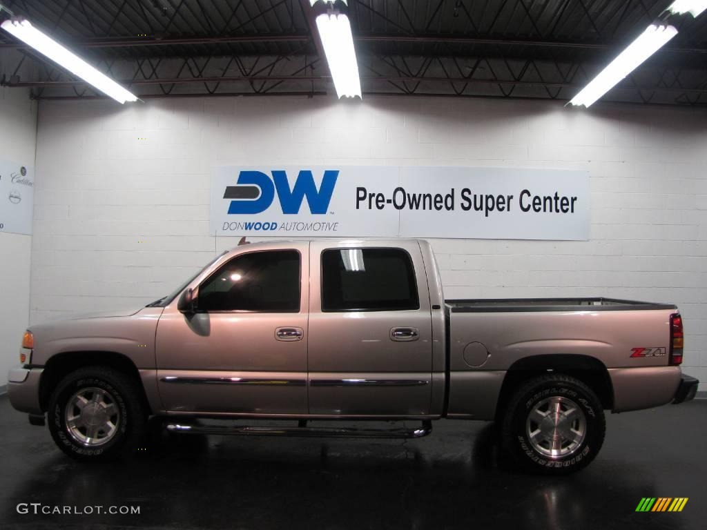 2006 Sierra 1500 SLT Crew Cab 4x4 - Silver Birch Metallic / Pewter photo #5