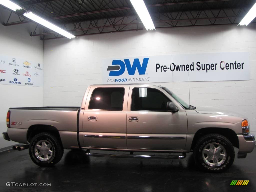 2006 Sierra 1500 SLT Crew Cab 4x4 - Silver Birch Metallic / Pewter photo #6