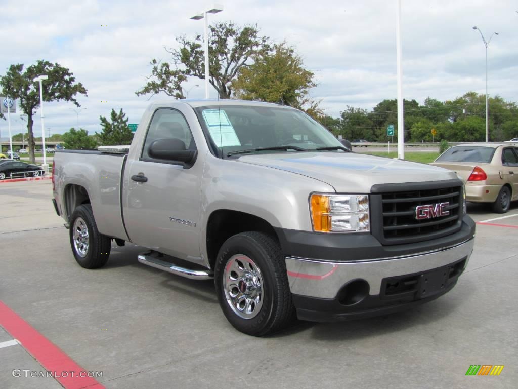 2008 Sierra 1500 Regular Cab - Silver Birch Metallic / Dark Titanium photo #7