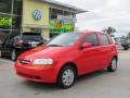 Victory Red 2004 Chevrolet Aveo LS Hatchback