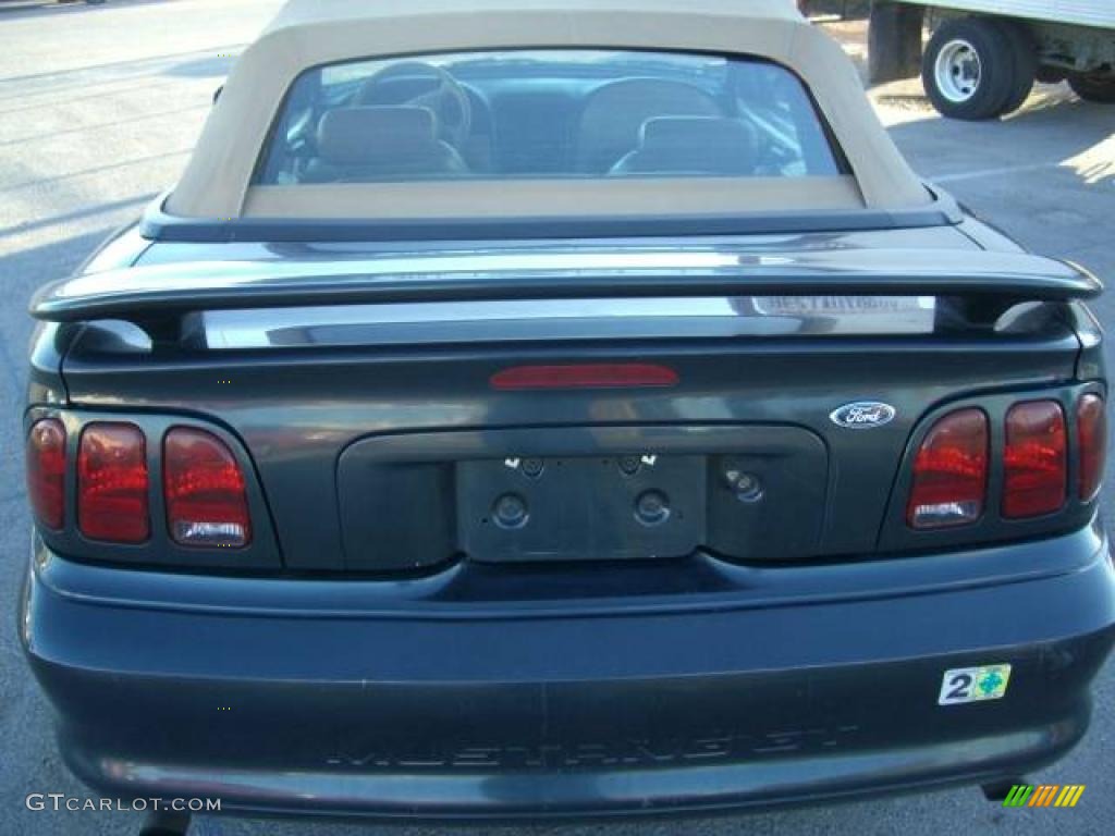 1998 Mustang GT Convertible - Dark Green Satin Metallic / Saddle photo #19