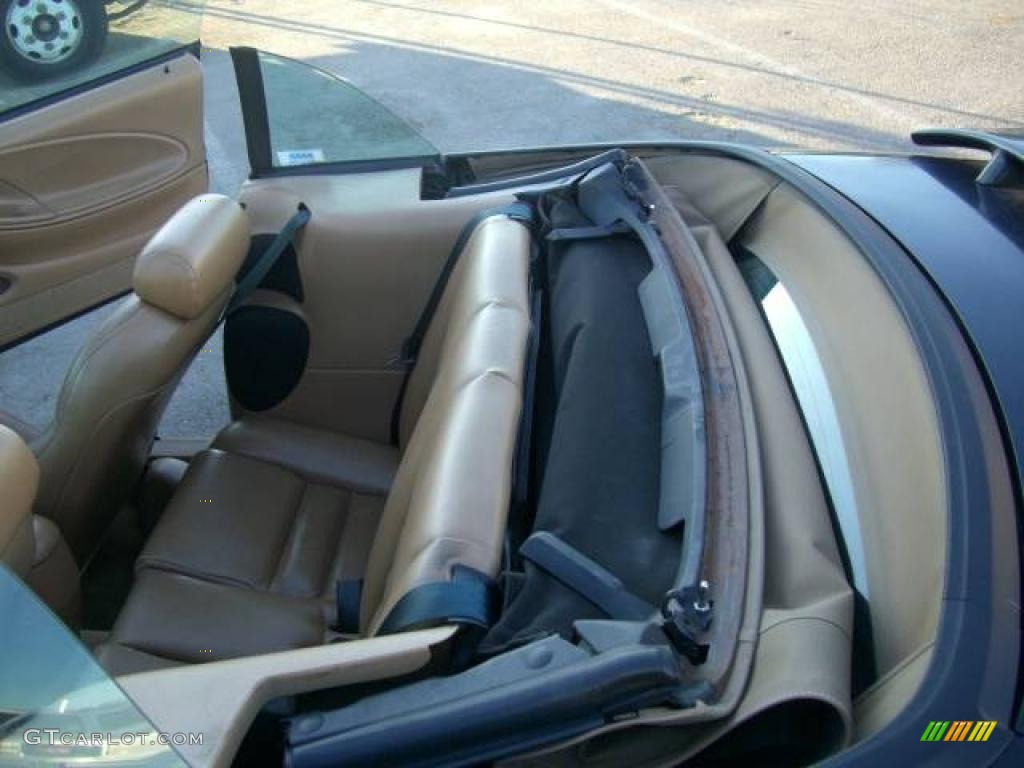 1998 Mustang GT Convertible - Dark Green Satin Metallic / Saddle photo #36