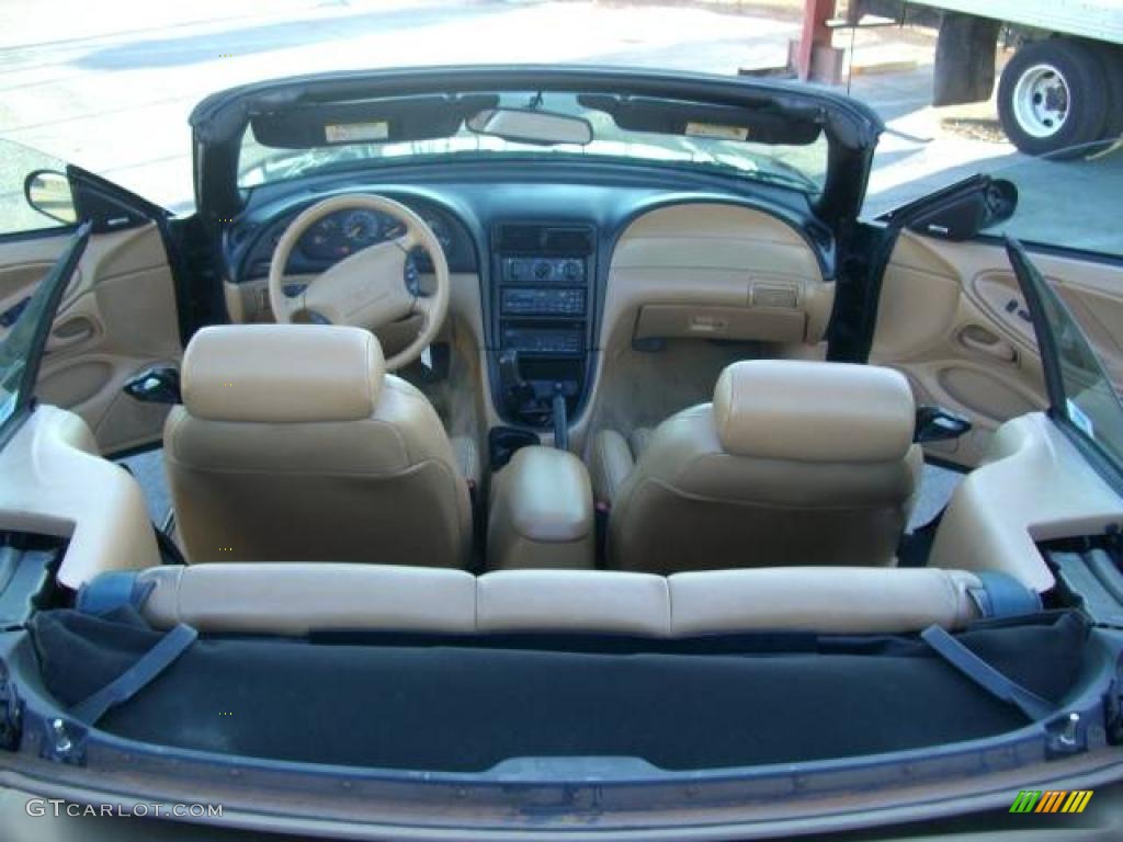 1998 Mustang GT Convertible - Dark Green Satin Metallic / Saddle photo #37