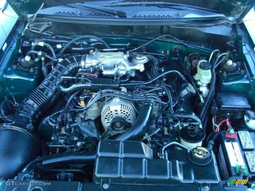 1998 Mustang GT Convertible - Dark Green Satin Metallic / Saddle photo #45