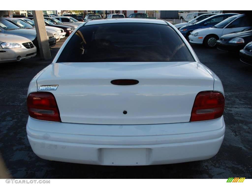 1998 Neon Highline Sedan - Bright White / Camel photo #6