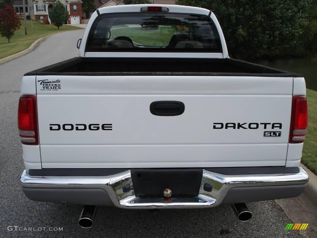 2003 Dakota SLT Quad Cab - Bright White / Dark Slate Gray photo #5