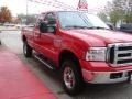 2005 Red Clearcoat Ford F250 Super Duty Lariat SuperCab 4x4  photo #4