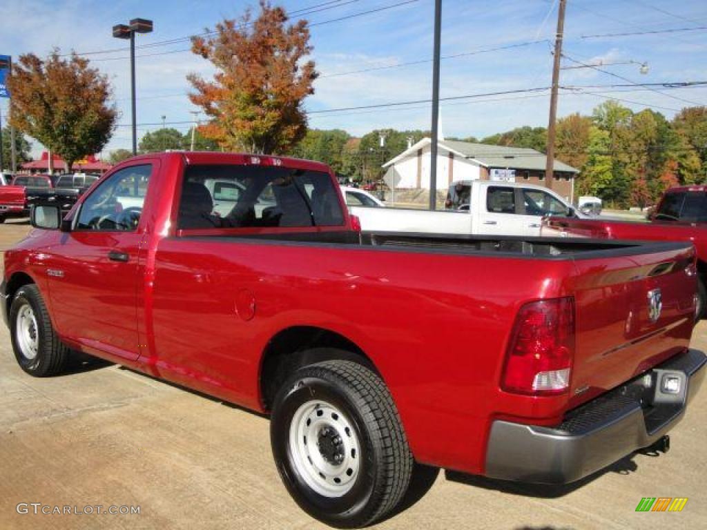 2010 Ram 1500 ST Regular Cab - Inferno Red Crystal Pearl / Dark Slate/Medium Graystone photo #3