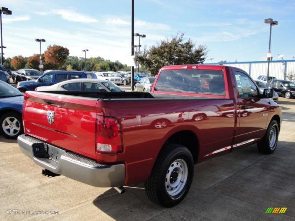 2010 Ram 1500 ST Regular Cab - Inferno Red Crystal Pearl / Dark Slate/Medium Graystone photo #5