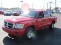 2008 Flame Red Dodge Dakota SLT Crew Cab 4x4  photo #6