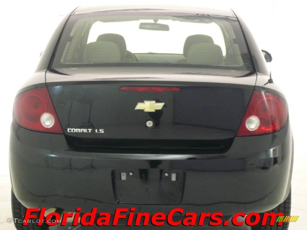 2007 Cobalt LS Sedan - Black / Gray photo #6