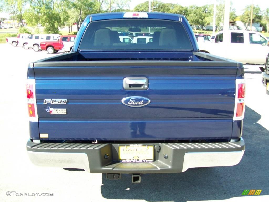 2010 F150 XLT SuperCrew - Dark Blue Pearl Metallic / Medium Stone photo #5