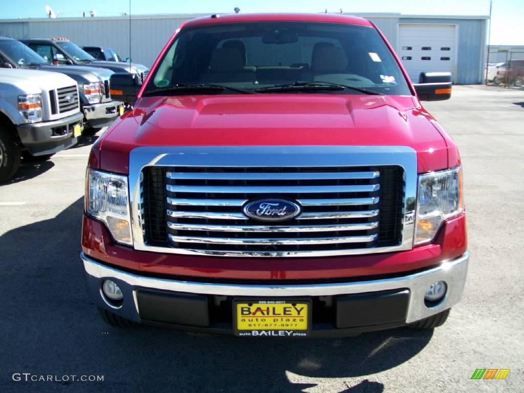2010 F150 XLT SuperCrew - Red Candy Metallic / Tan photo #1