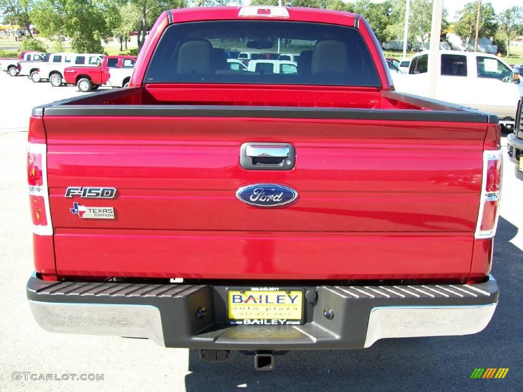 2010 F150 XLT SuperCrew - Red Candy Metallic / Tan photo #5