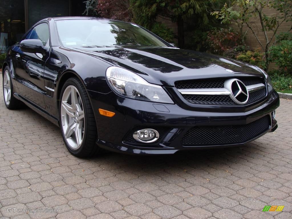 Majestic Black Metallic 2009 Mercedes-Benz SL 550 Roadster Exterior Photo #20340184