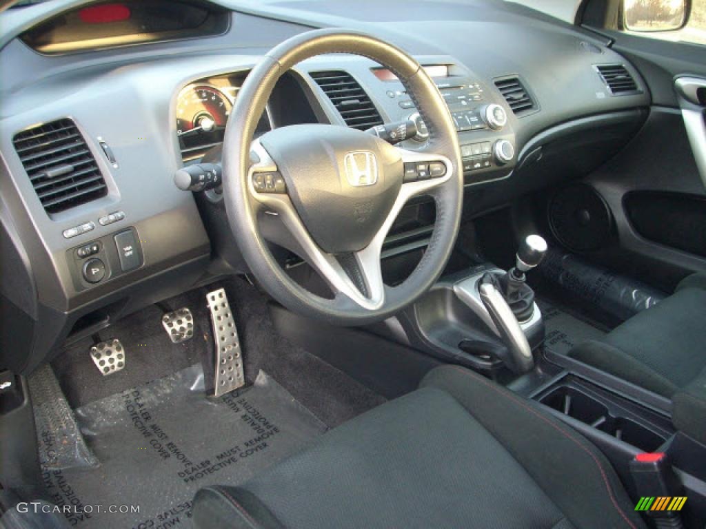 2007 Civic Si Coupe - Galaxy Gray Metallic / Black photo #11