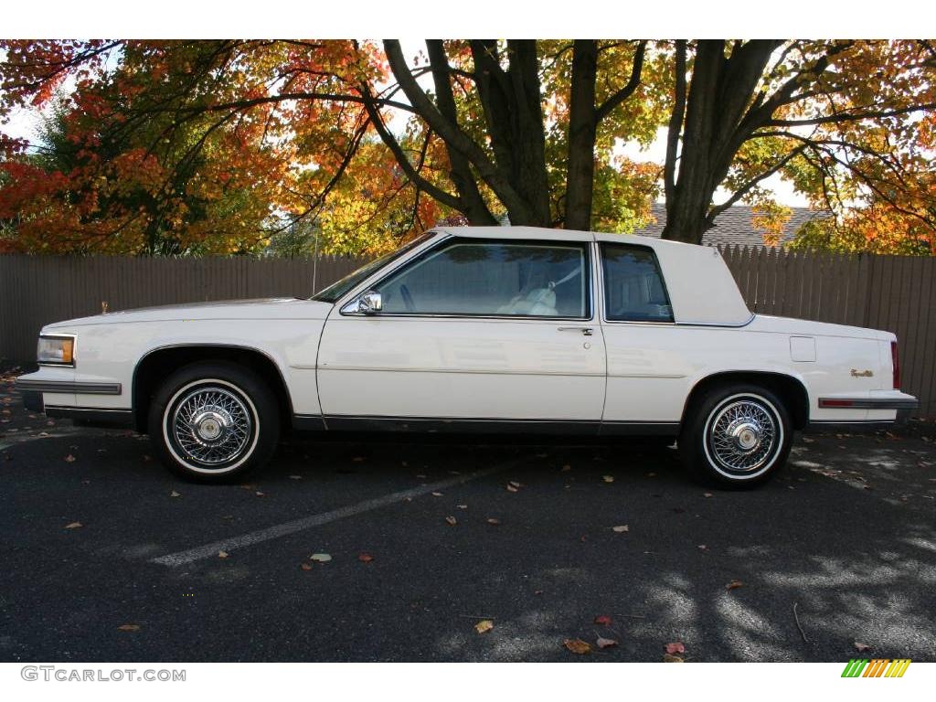 1987 DeVille Coupe - White / Dark Sapphire Blue photo #2