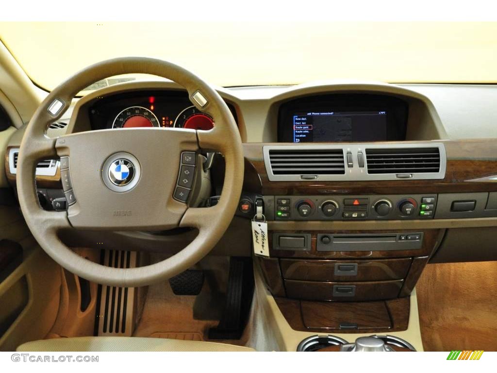 2003 7 Series 745Li Sedan - Orient Blue Metallic / Dark Beige/Beige III photo #7