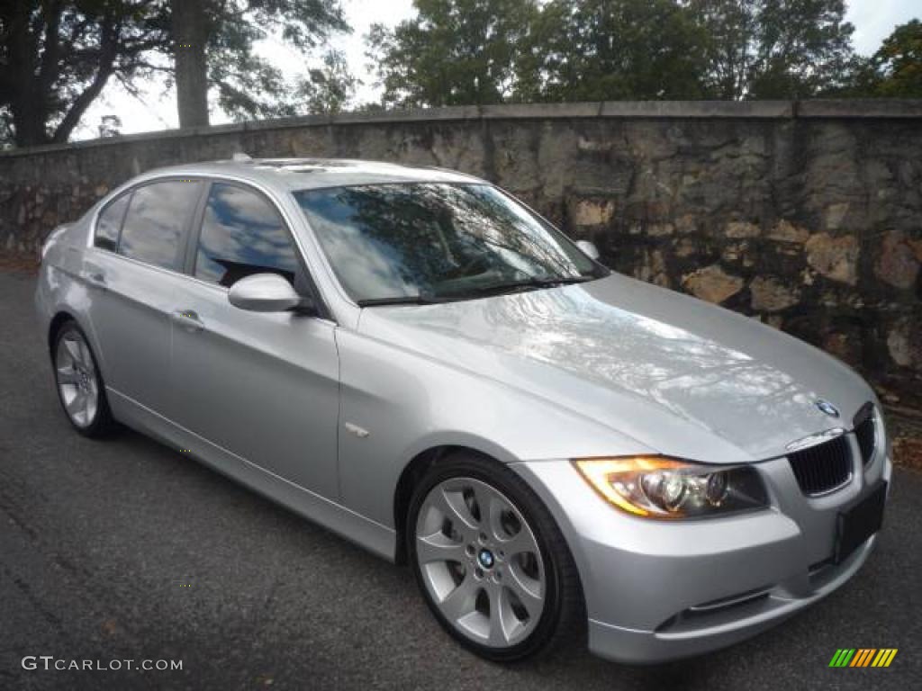 2007 3 Series 335i Sedan - Titanium Silver Metallic / Black photo #1