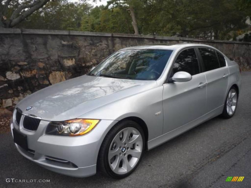 2007 3 Series 335i Sedan - Titanium Silver Metallic / Black photo #4