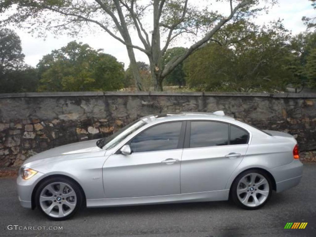 2007 3 Series 335i Sedan - Titanium Silver Metallic / Black photo #5