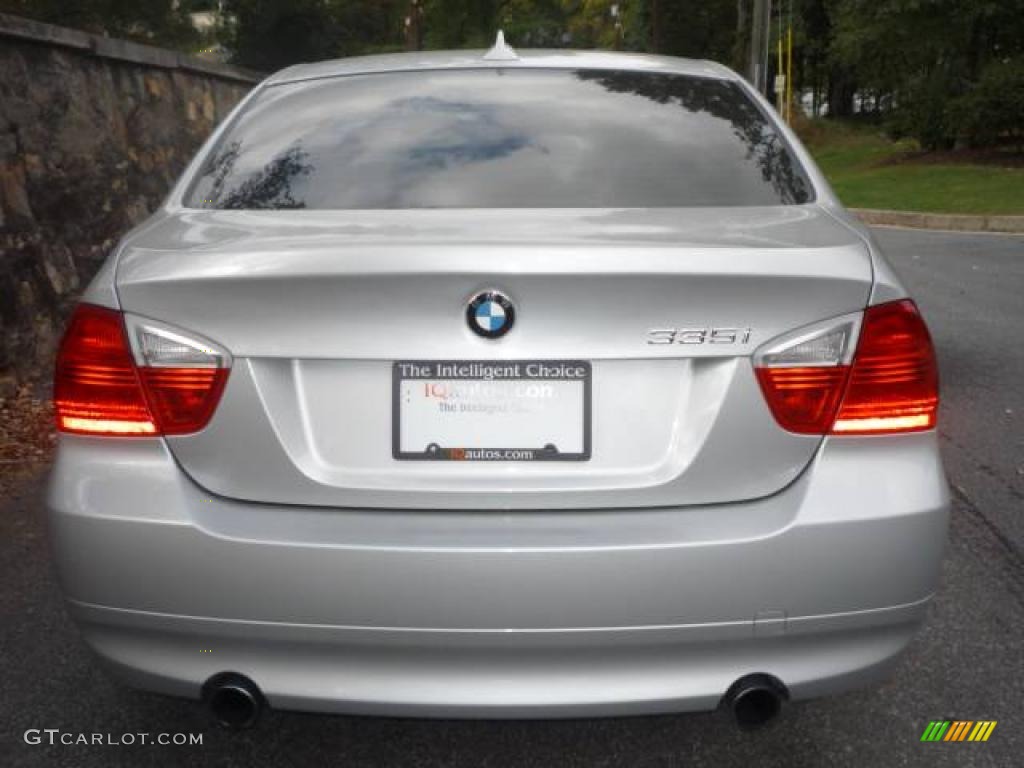 2007 3 Series 335i Sedan - Titanium Silver Metallic / Black photo #6