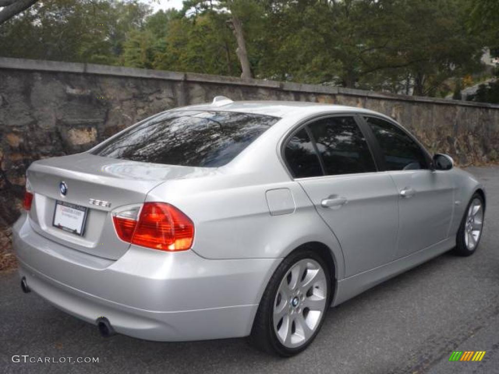 2007 3 Series 335i Sedan - Titanium Silver Metallic / Black photo #11