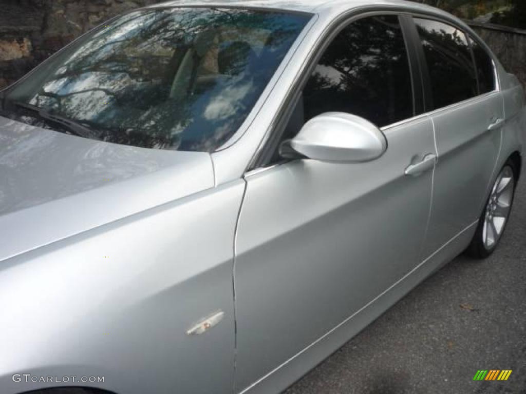 2007 3 Series 335i Sedan - Titanium Silver Metallic / Black photo #13