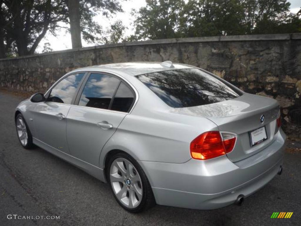 2007 3 Series 335i Sedan - Titanium Silver Metallic / Black photo #14