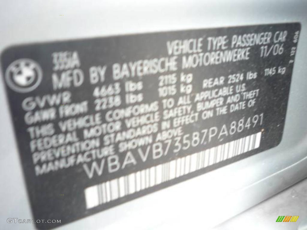2007 3 Series 335i Sedan - Titanium Silver Metallic / Black photo #26