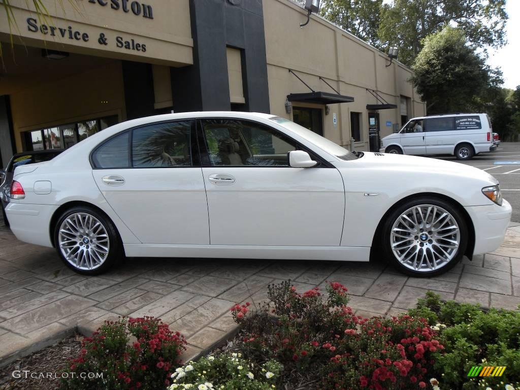 2007 7 Series 750i Sedan - Alpine White / Rust Brown photo #2